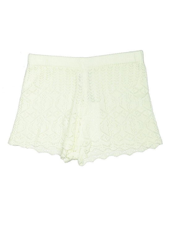 Zara Pants - Zara White Crochet Knit Scalloped Boho High Rise Shorts Small